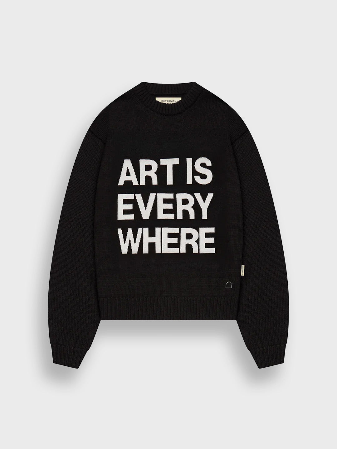 Reternity Art Is Everywhere Knitted Sweater Black – voorkant