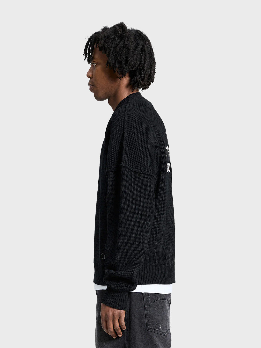 Reternity Creative Dept Knitted Sweater Black – boxy fit