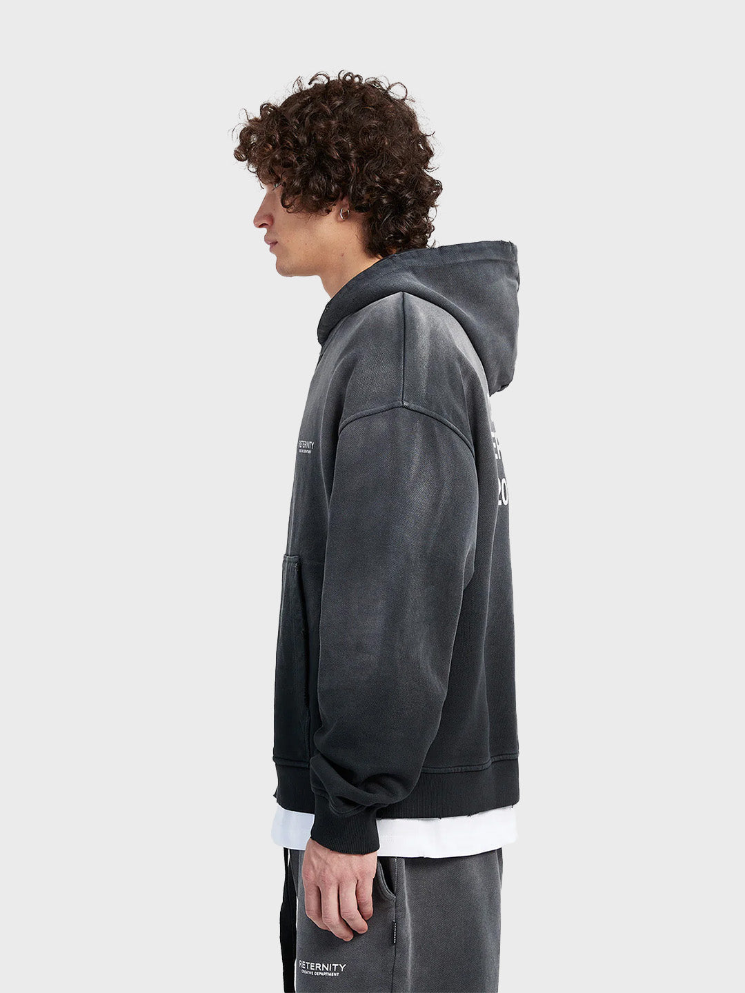 Reternity Creative Dept Zip Hoodie Faded Black – boxy fit