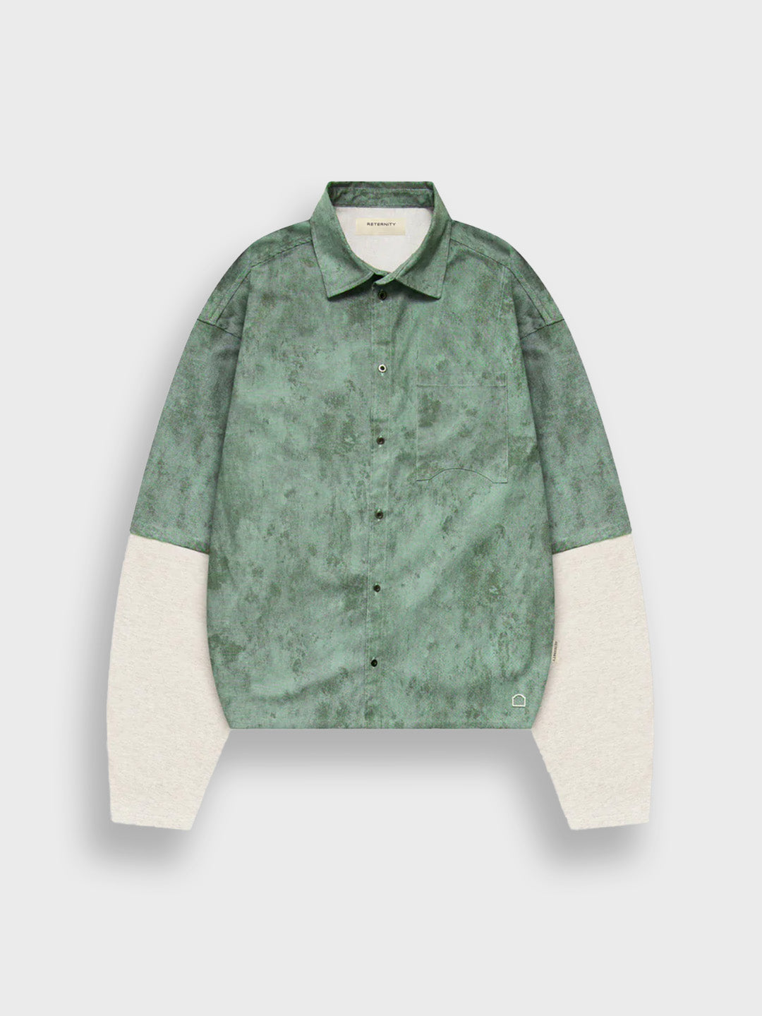 Reternity Déliria Button Shirt Green – voorkant