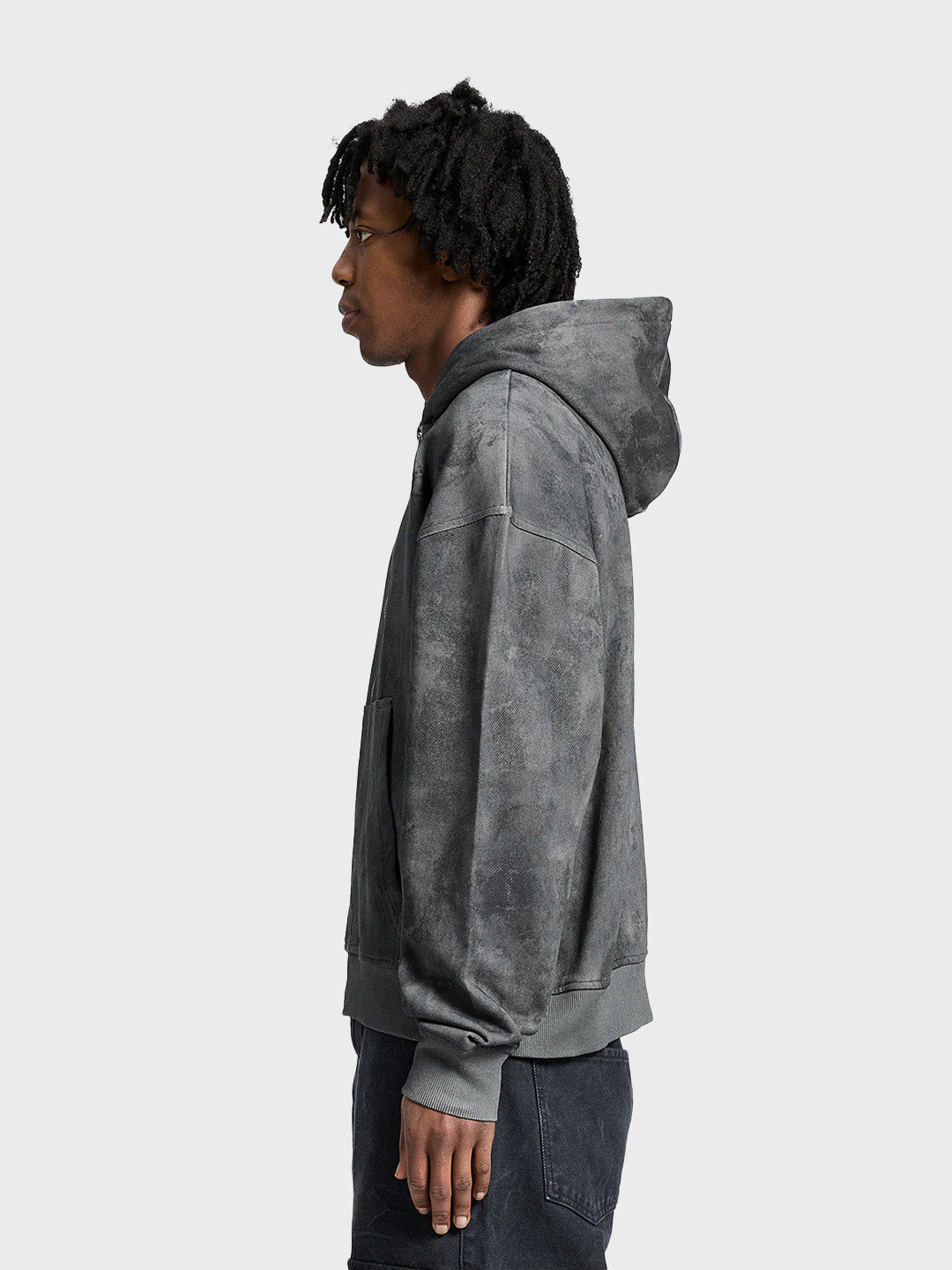 Reternity Déliria Zip Hoodie Black – zijkant