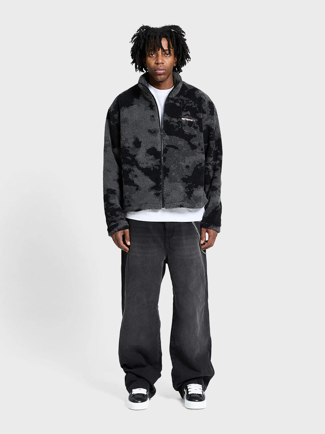 Reternity Fleece Jacket Acid Black – outfit styling