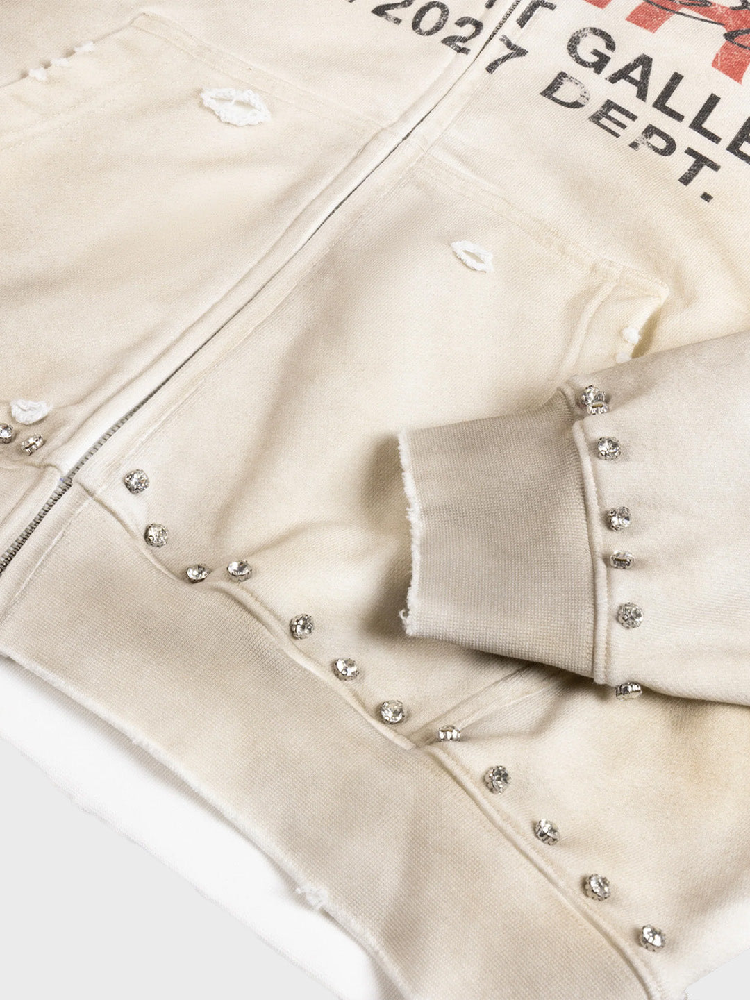 Rivero Faded Gemstone Zip Hoodie | Off-White