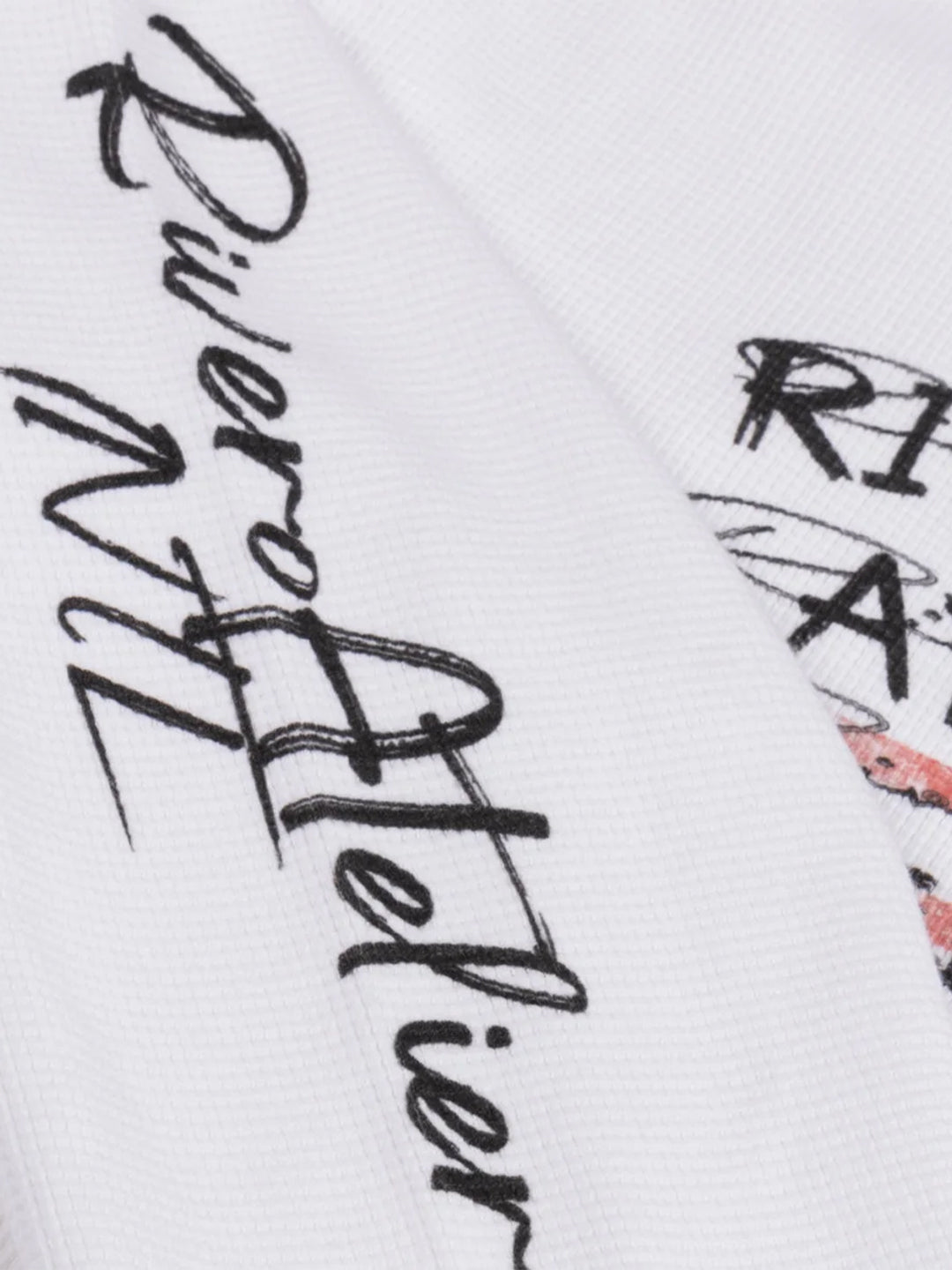 Rivero Identity Waffle Longsleeve White – detail mouw