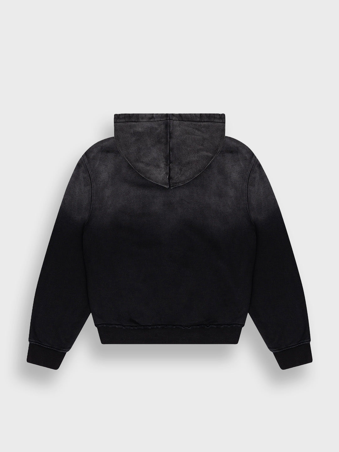 Rivero Statement Zip Hoodie Washed Black – achterkant