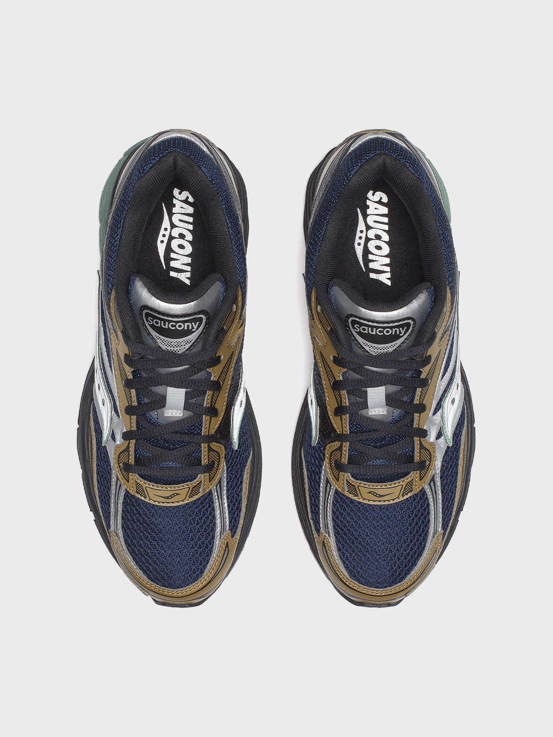 Saucony Progrid Omni 9 Sneakers Brown/Navy – bovenaanzicht