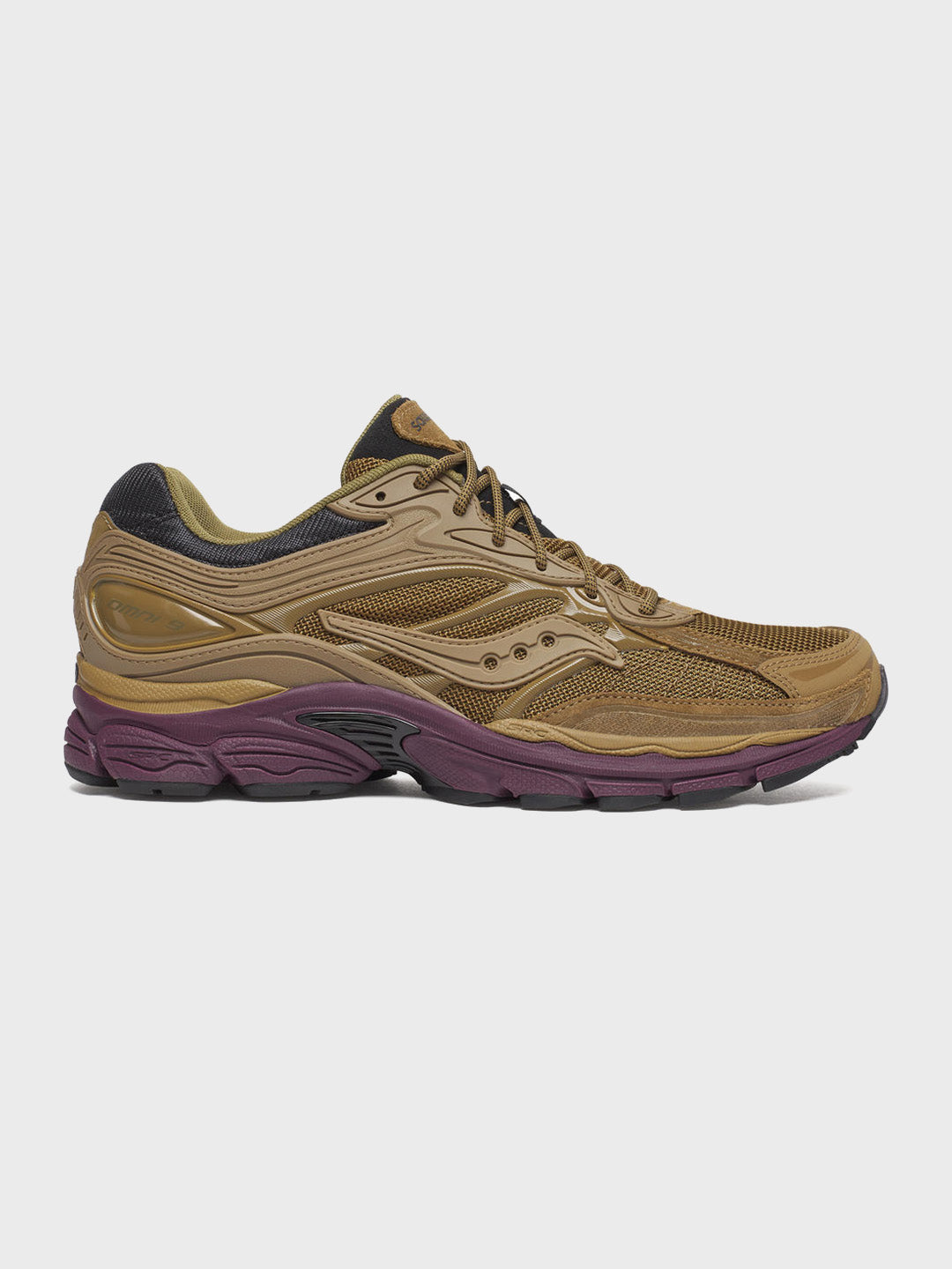 Saucony Progrid Omni 9 Armor Sneakers Brown/Wine zijkant