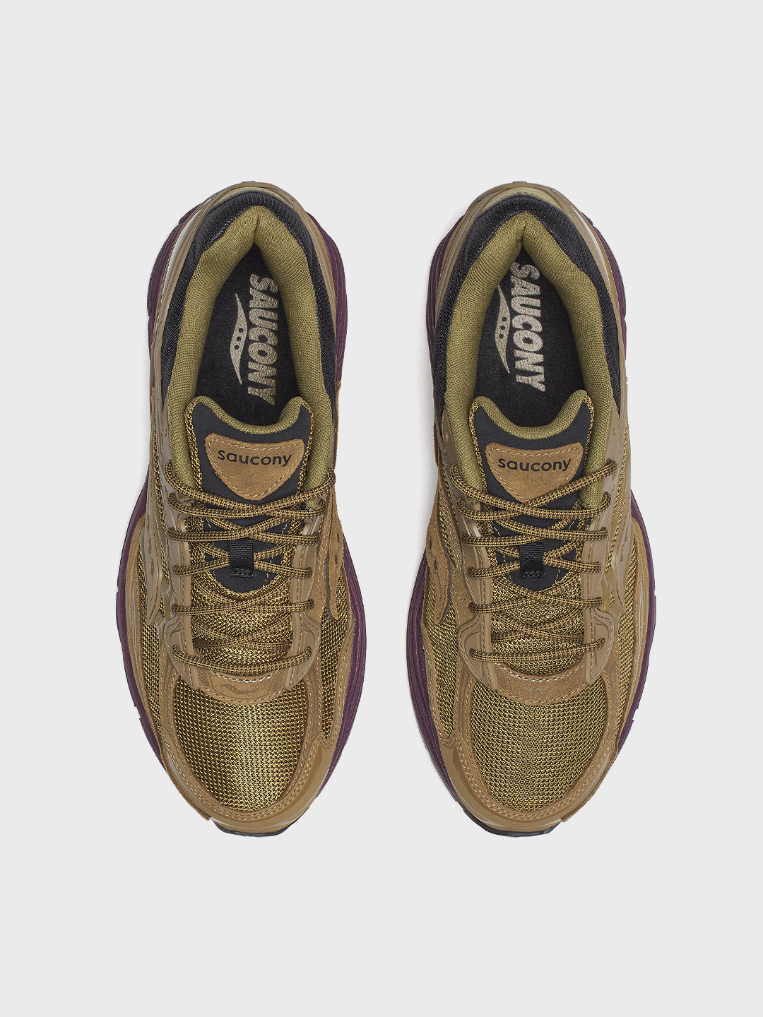 Saucony Progrid Omni 9 Armor Sneakers Brown/Wine bovenaanzicht