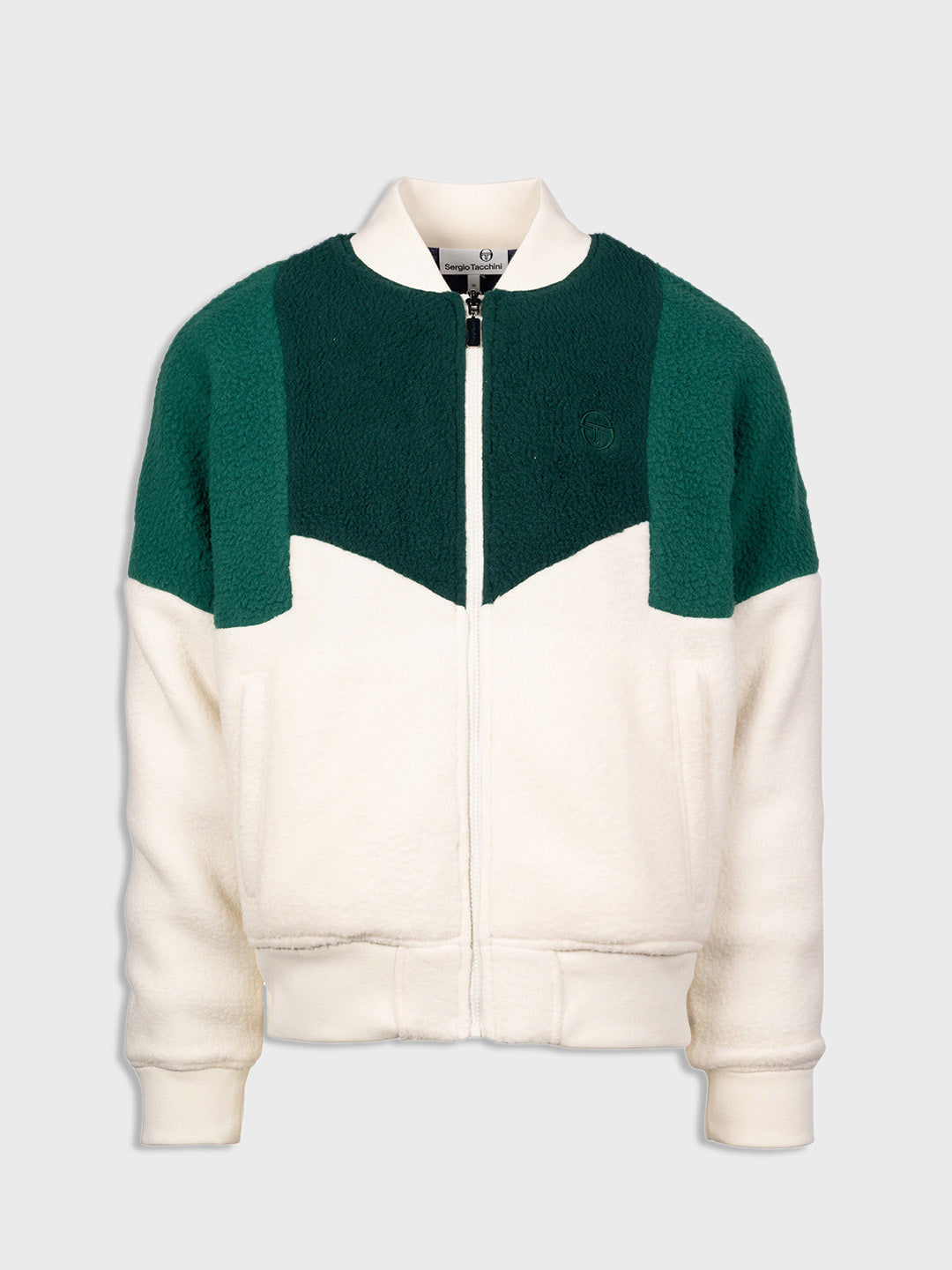 Sergio Tacchini Cortina Bomber Jacket | Off-White/Green