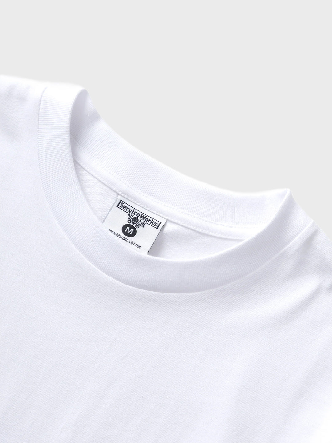 Service Works Home Comforts T-Shirt White - close-up kraag