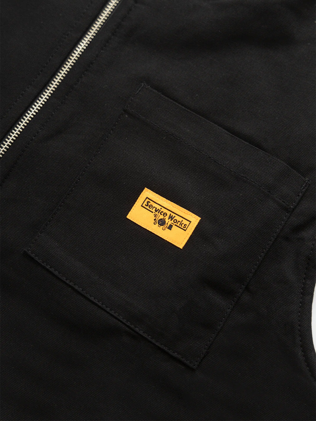 Service Works Padded Work Vest Black – close-up