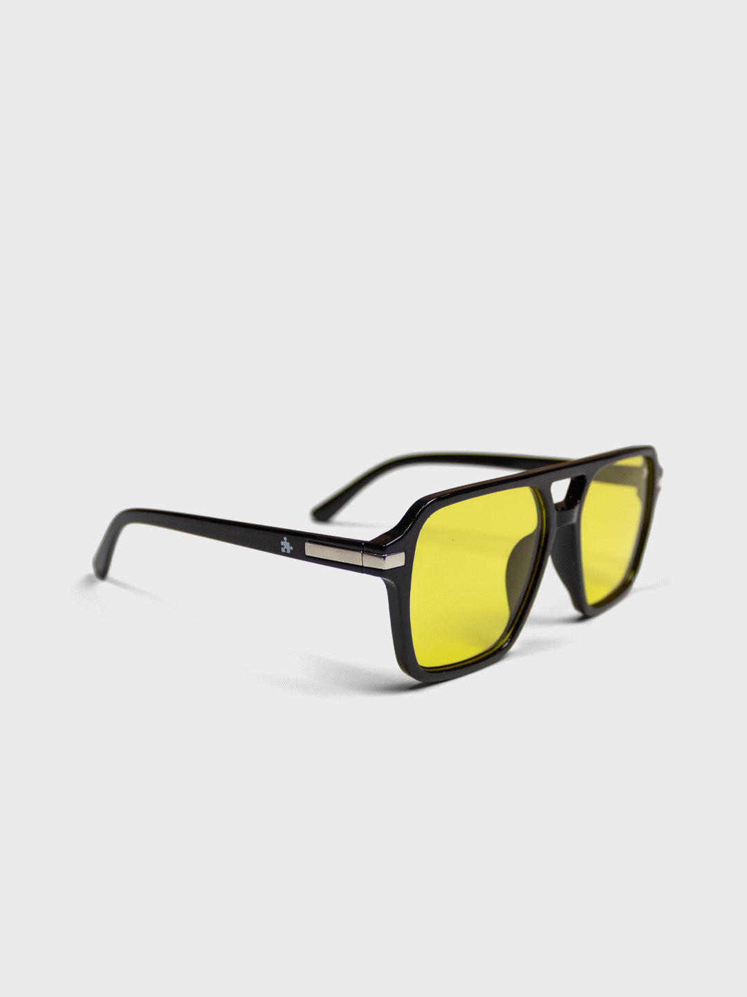 The Missing Piece Aviator Shades Black/Yellow