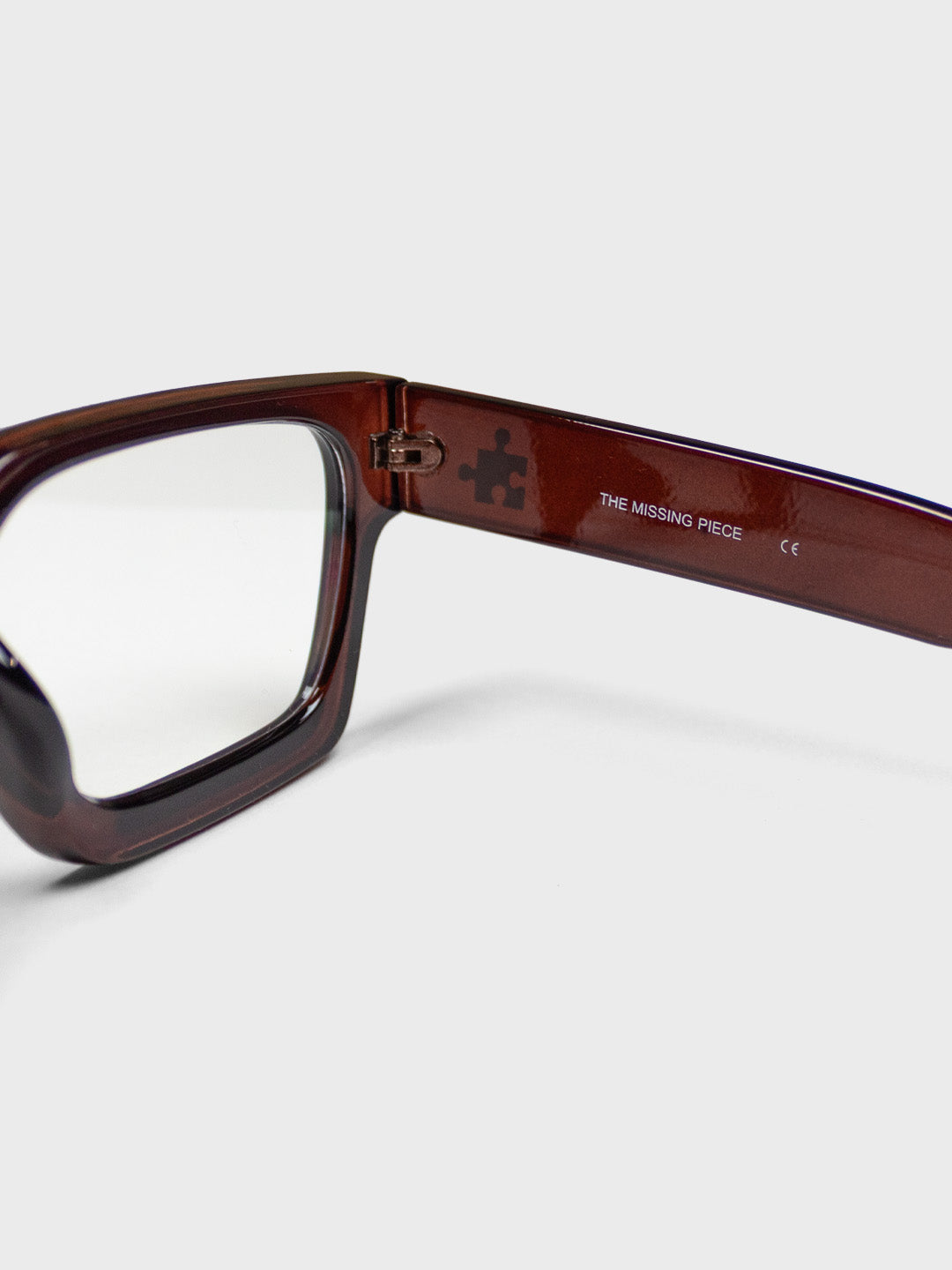 The Missing Piece Classic B-Filter Shades | Brown - close-up branding