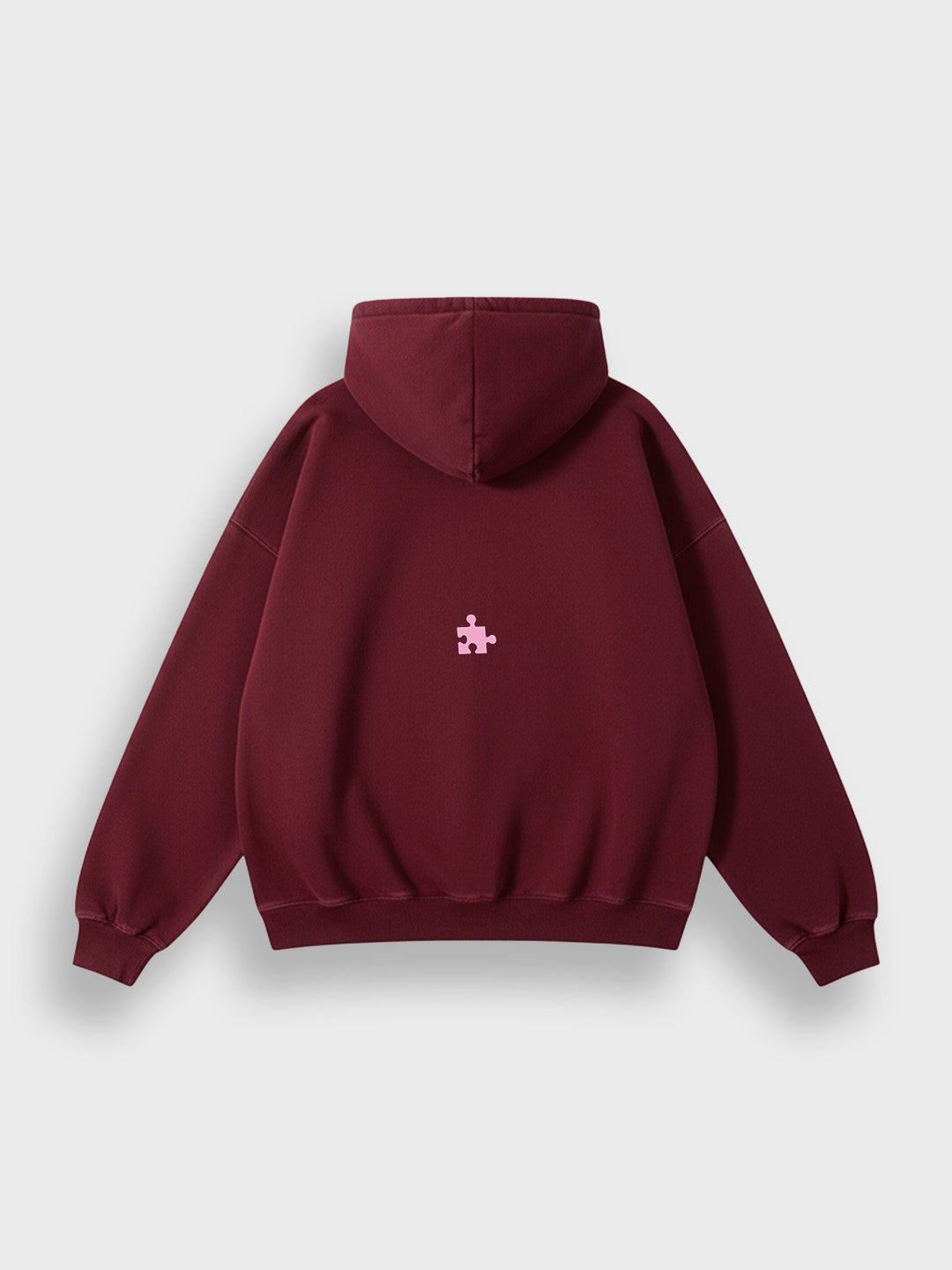 The Missing Piece Classic Hoodie Bordeaux achterkant