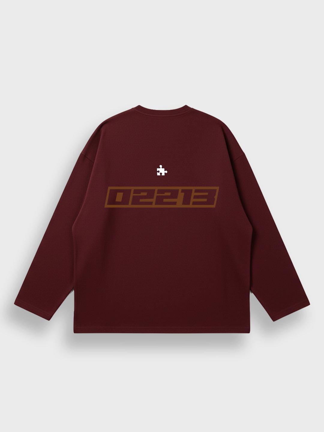 The Missing Piece Classic Longsleeve Bordeaux achterkant