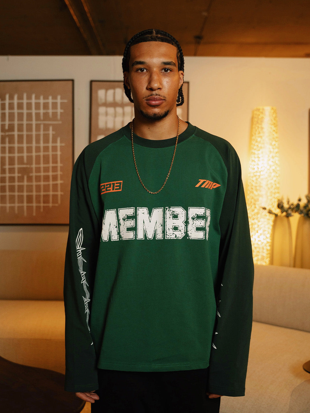 The Missing Piece Longsleeve - groen - gedragen door model