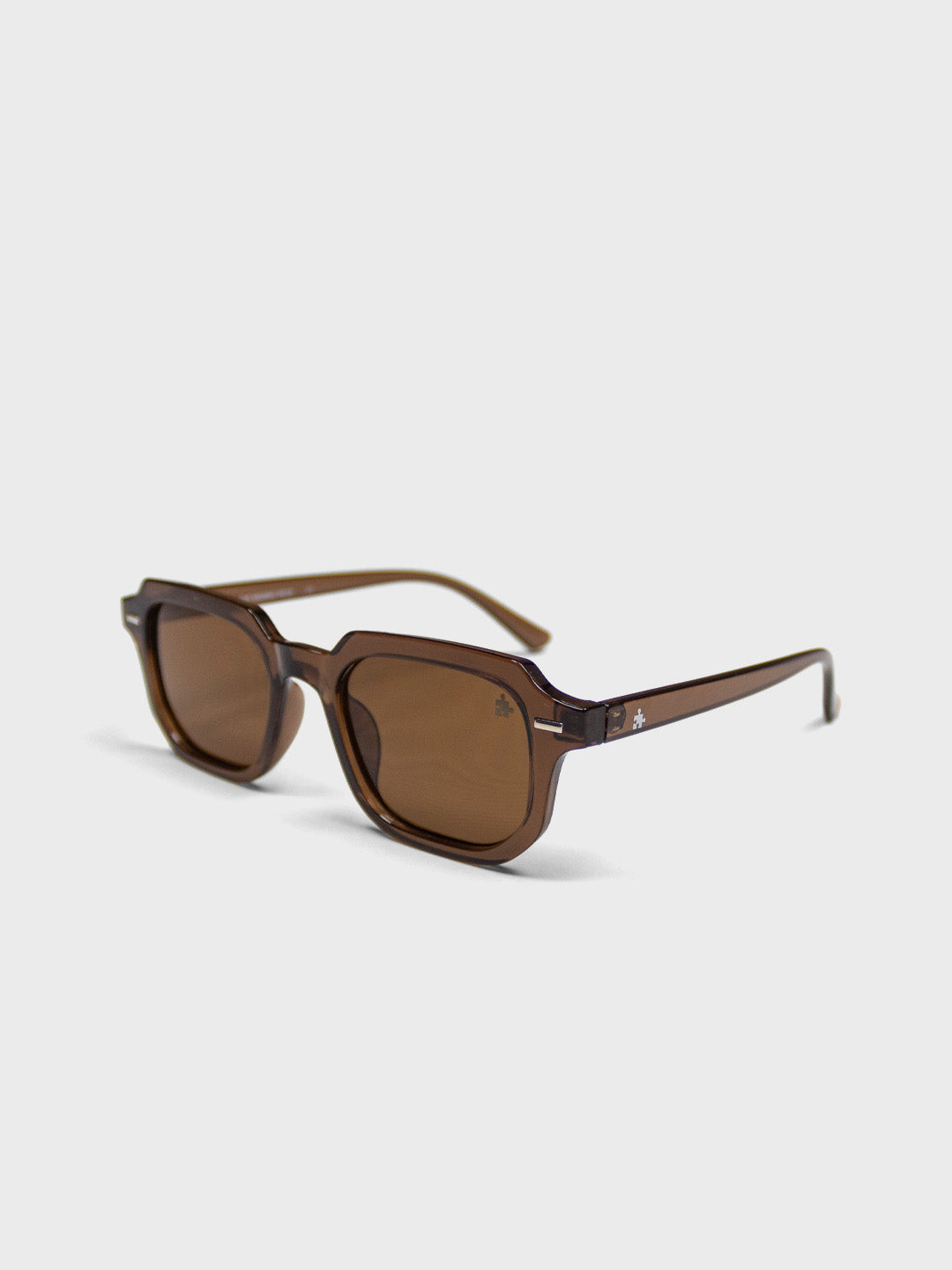 The Missing Piece Ryma Shades – bruine zonnebril met transparant frame