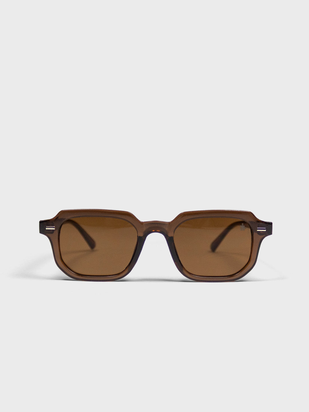 Zijaanzicht The Missing Piece Ryma Shades – bruin getinte glazen en logo