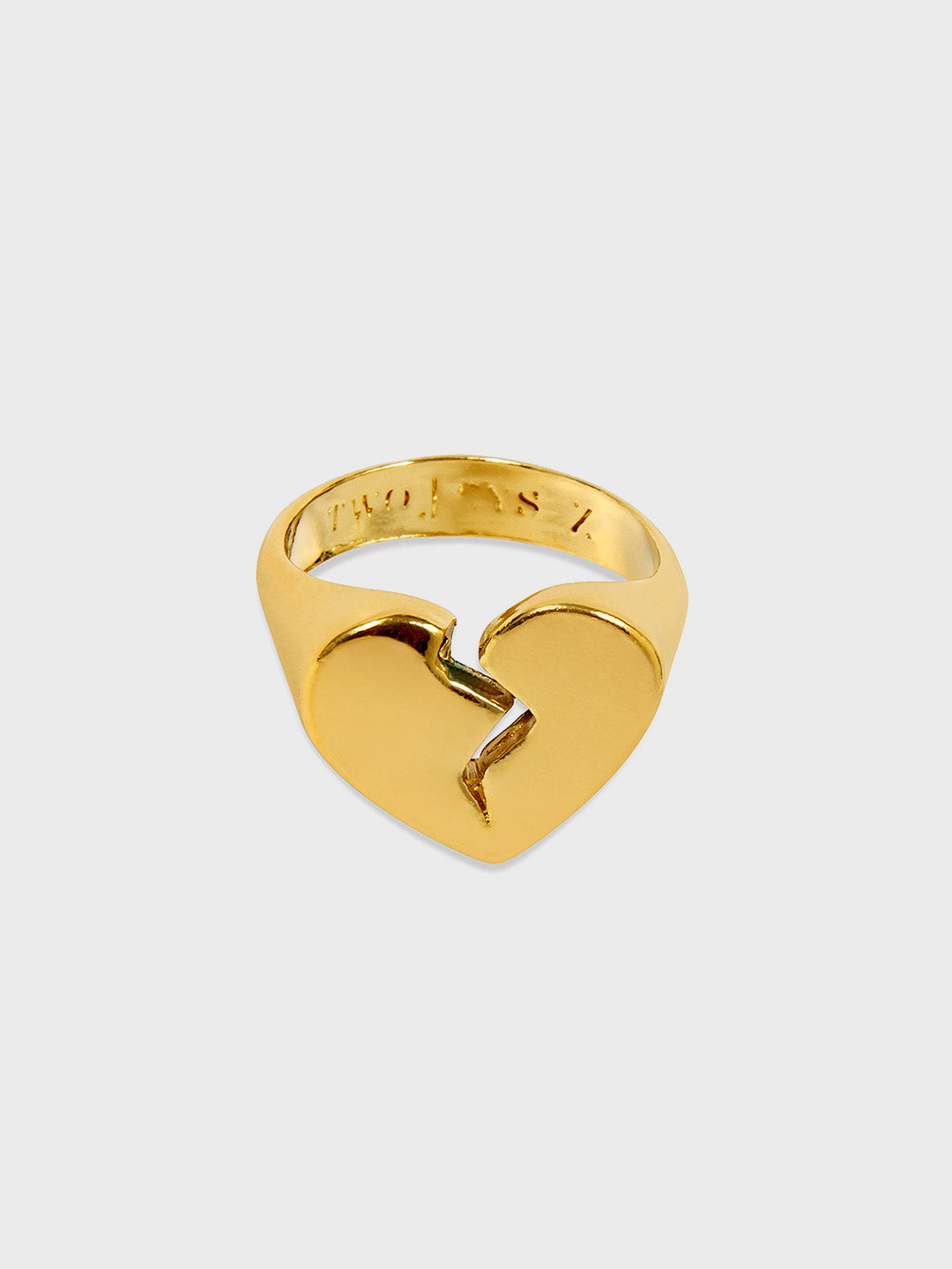 TwoJeys Broken Heart Ring Gold – packshot