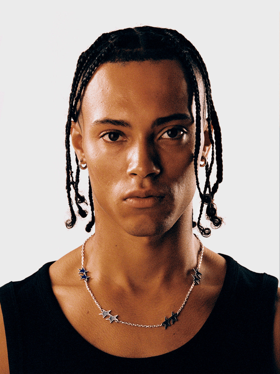 TwoJeys ketting gedragen – zilver/blauwe ketting