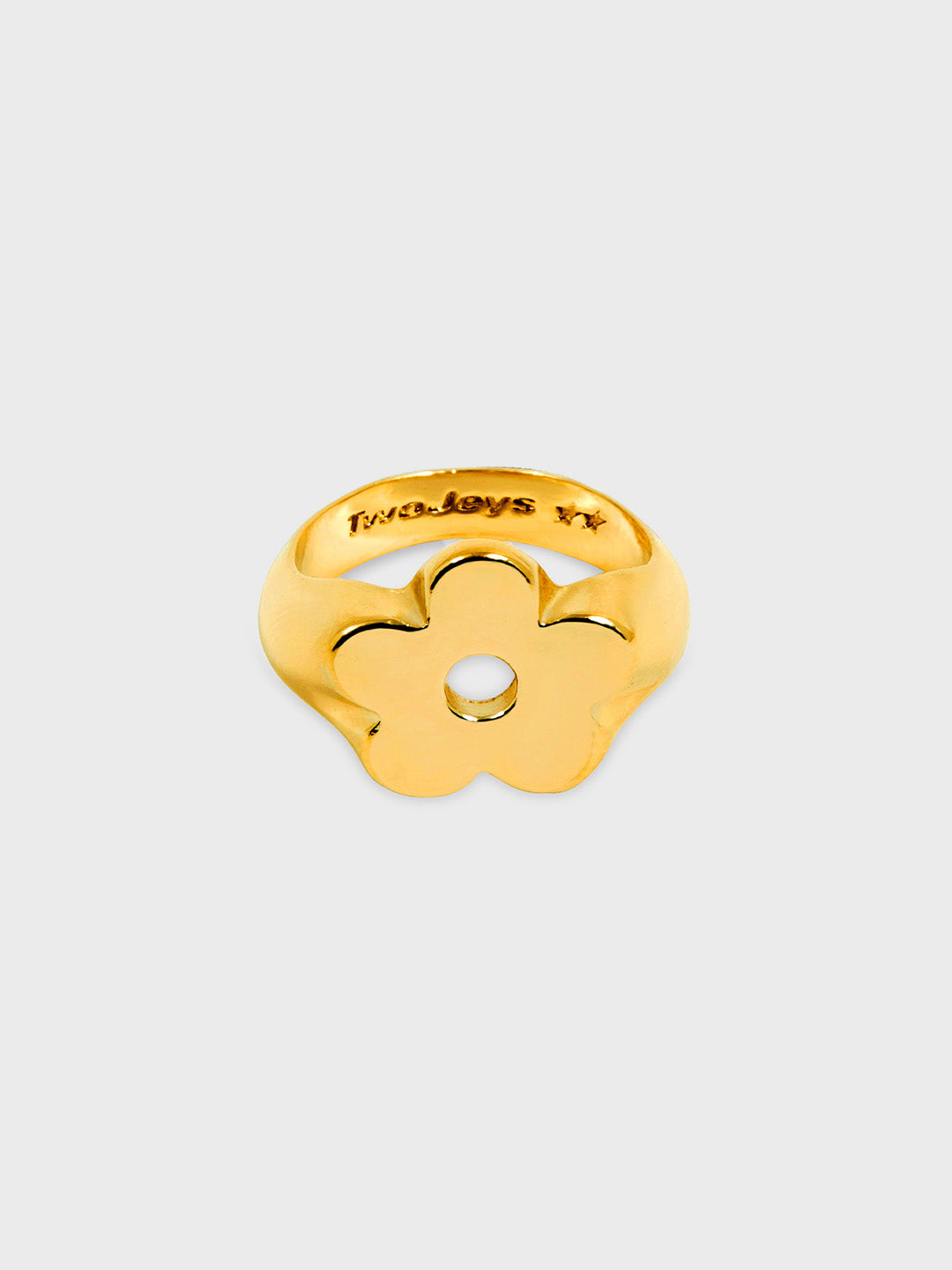 TwoJeys Flower Ring Gold – packshot voorkant