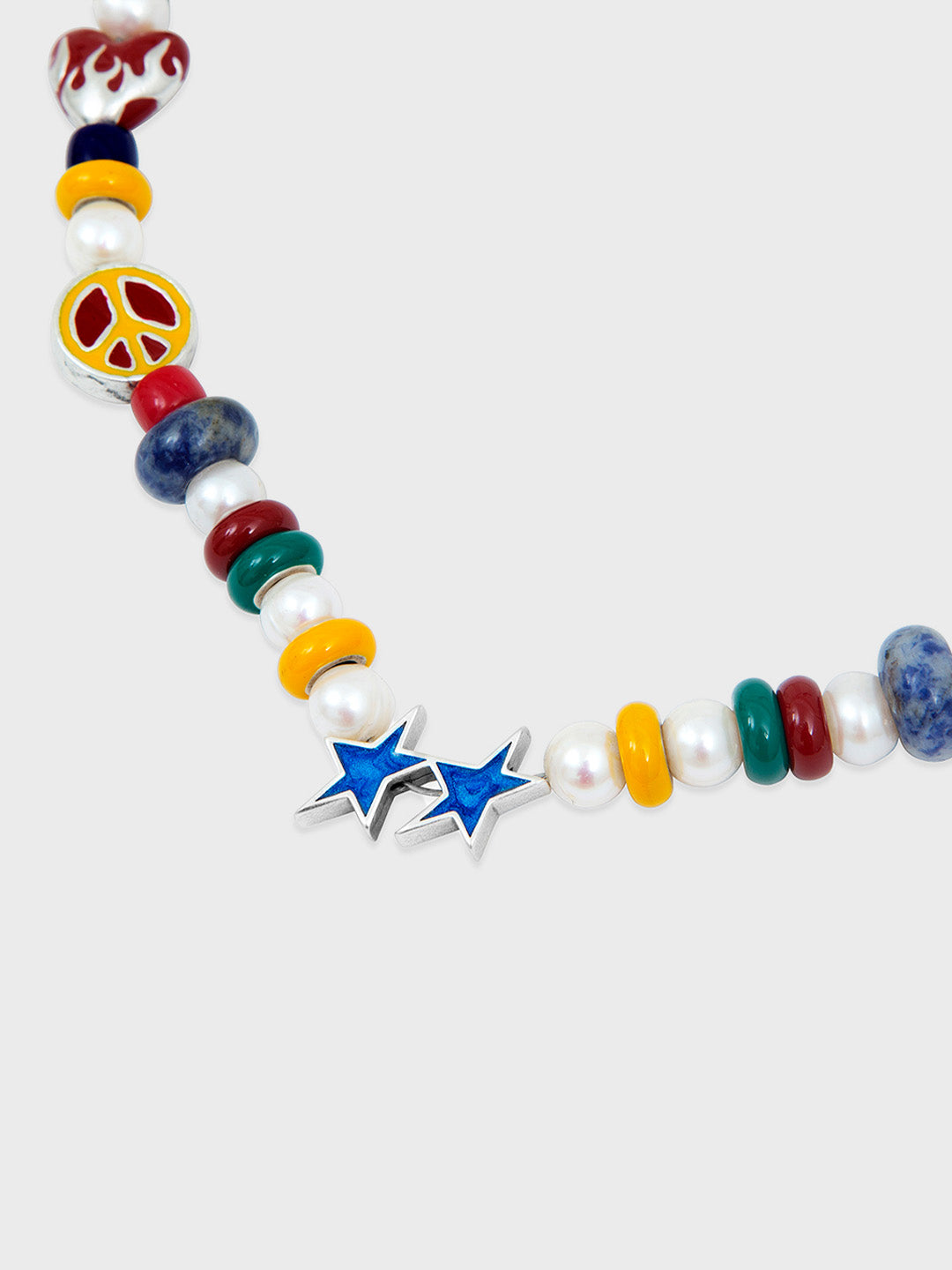 TwoJeys Yin Yang Flame Necklace Multi – close-up kralen en details