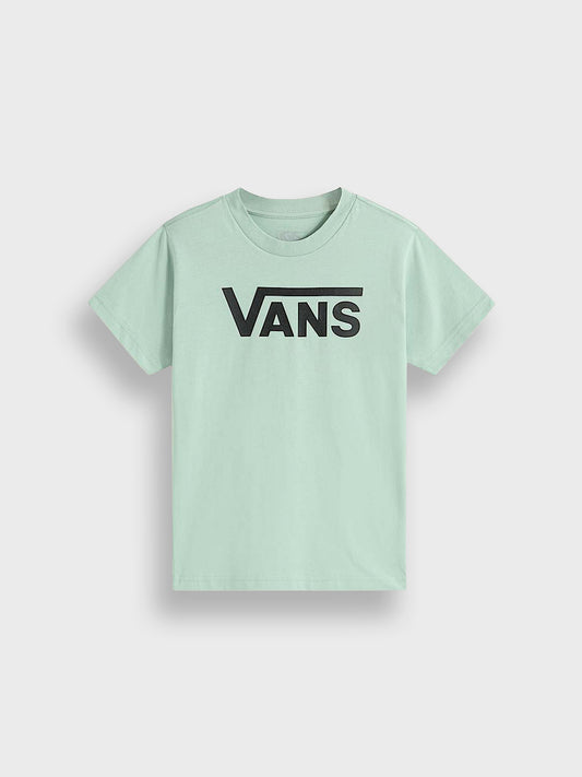 Lichtgroen Vans Classic T-Shirt Kids – vooraanzicht met borstlogo