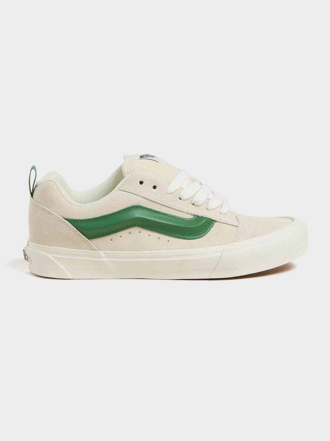vans knu skool sneakers vintage suede white green - sneakers voor heren en dames