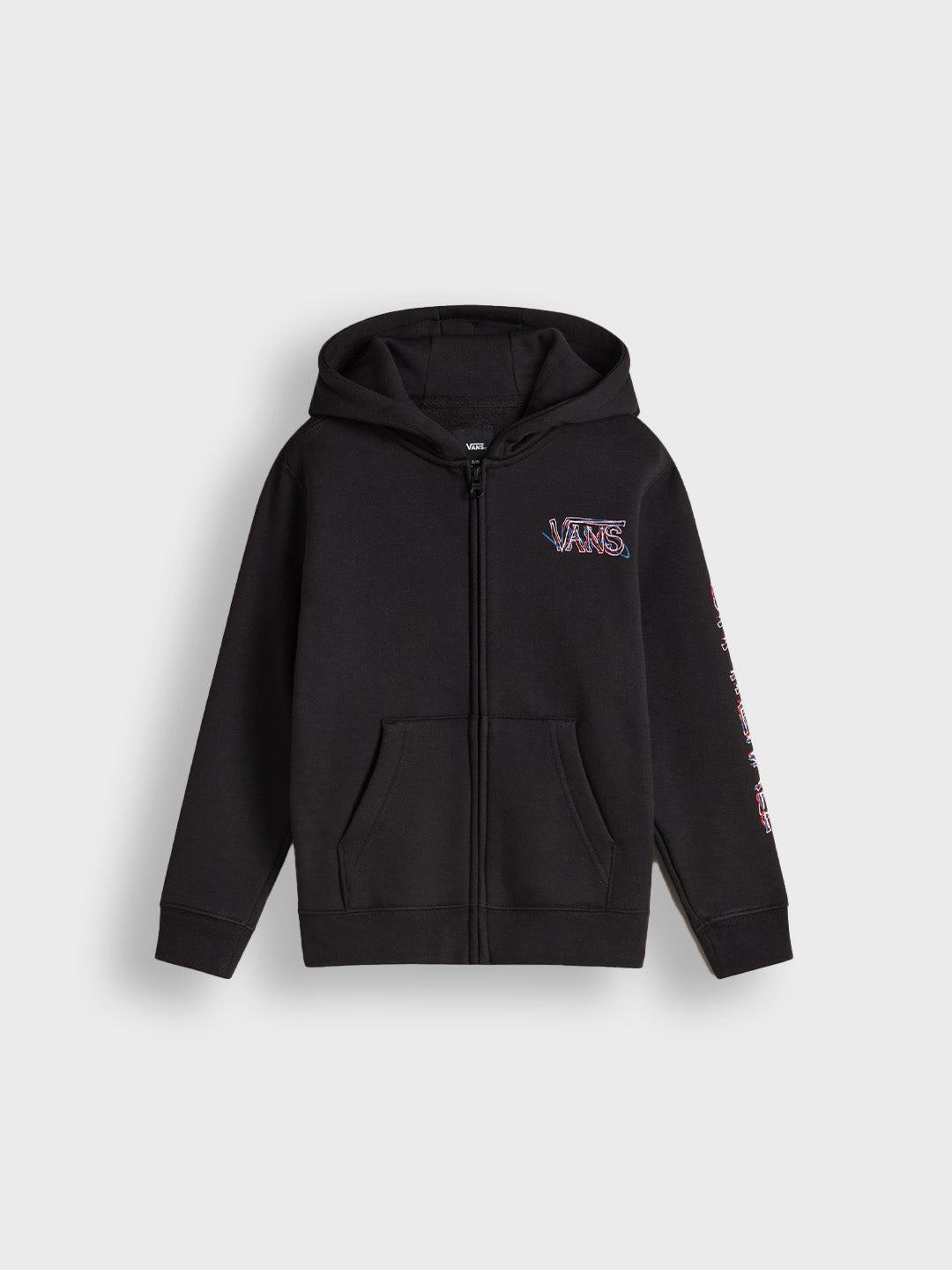 Vans Scribbled Zip Hoodie Black – voorzijde