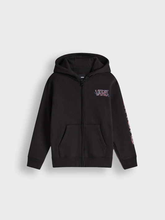 Vans Scribbled Zip Hoodie Black – voorzijde