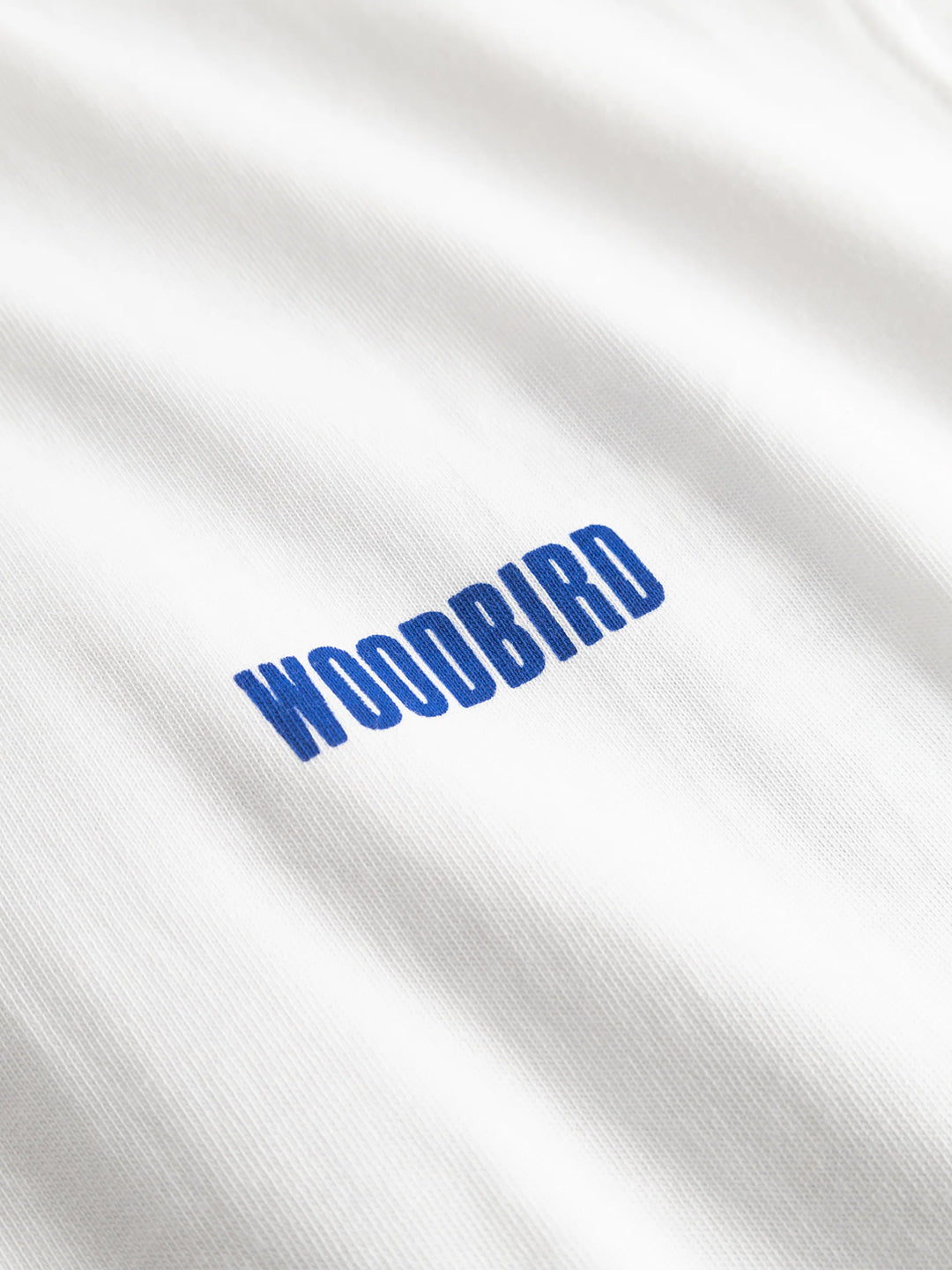 Woodbird WBBaine Sea T-Shirt White - close-up logo