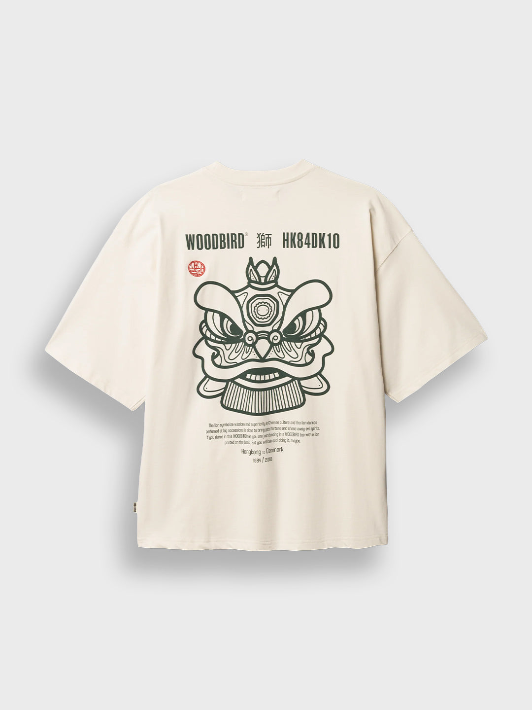 Woodbird WBBeam Lion T-Shirt Off-White - achterkant