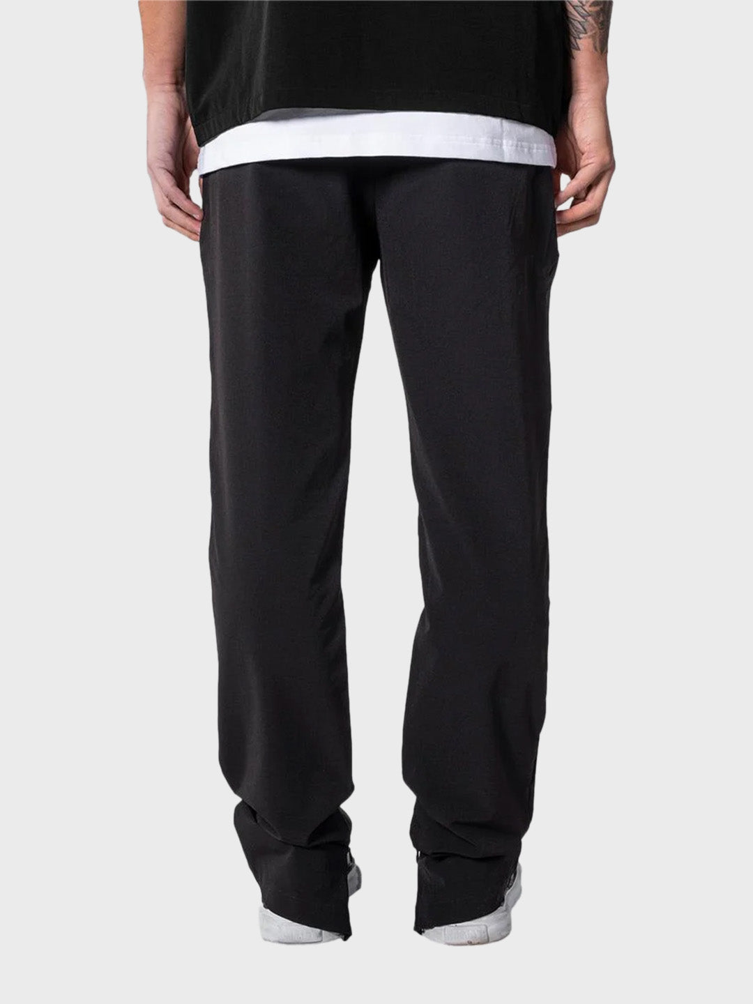 flared broek heren zwart