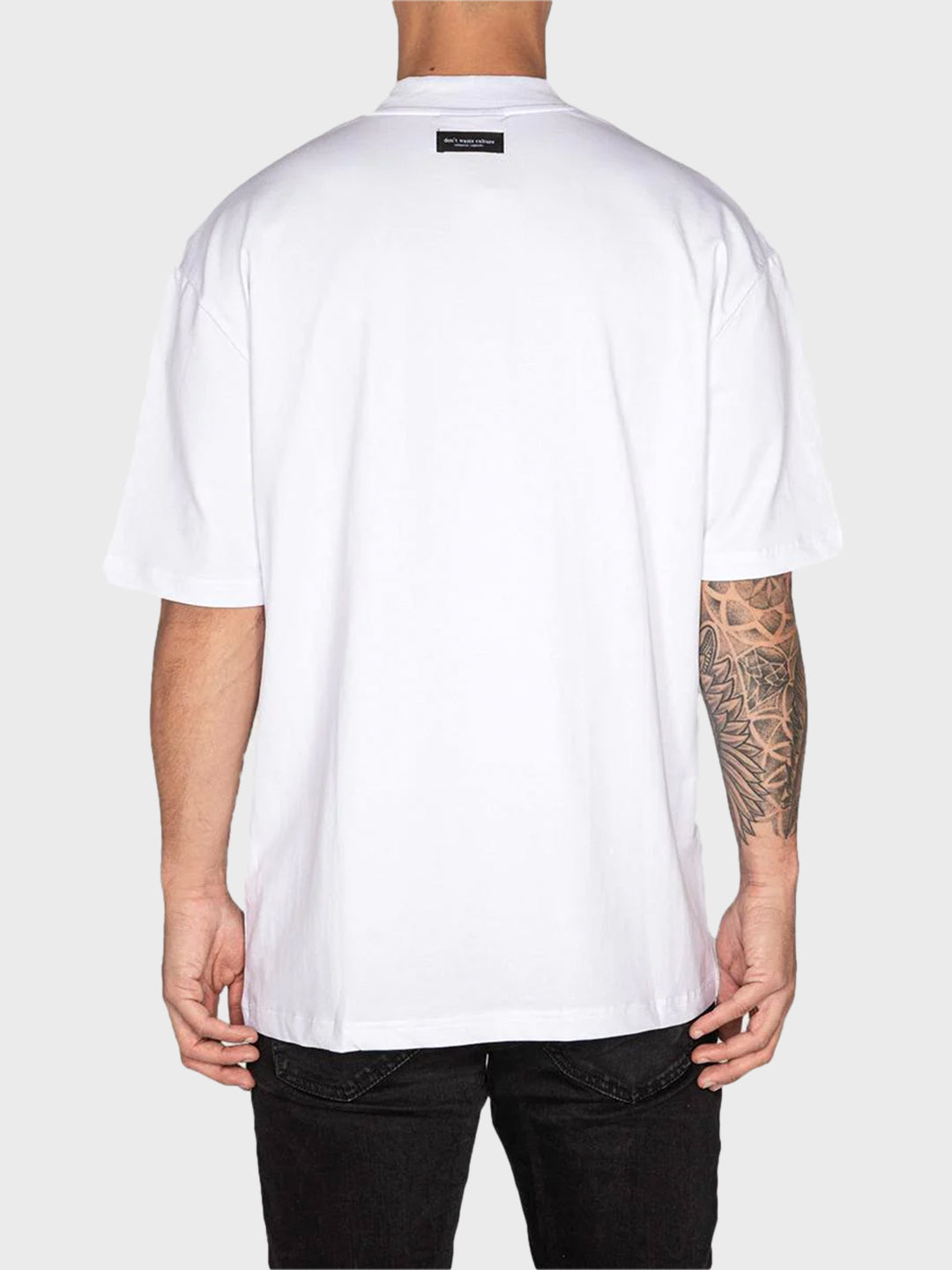 dont waste culture oversized t-shirt wit