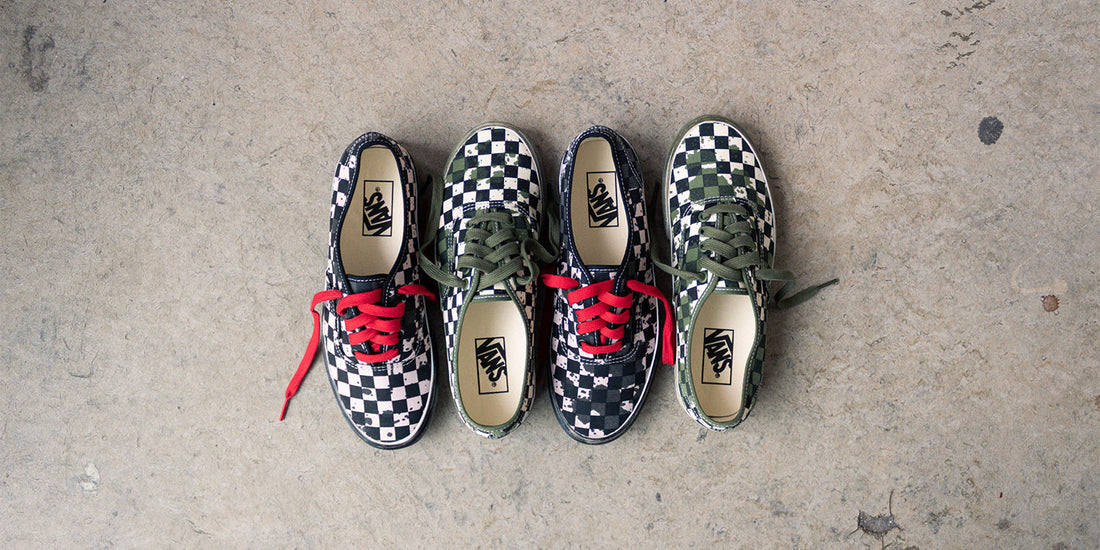 Vans Authentic Over Dye sneakers: checkerboard met DIY-twist