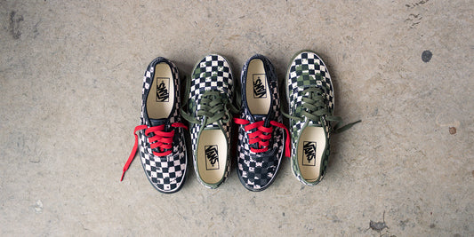 Vans Authentic Over Dye sneakers: checkerboard met DIY-twist