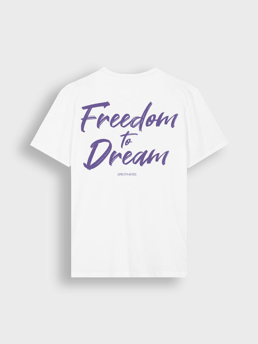 Freedom to Dream T-Shirt - White/Purple - Reloadstore