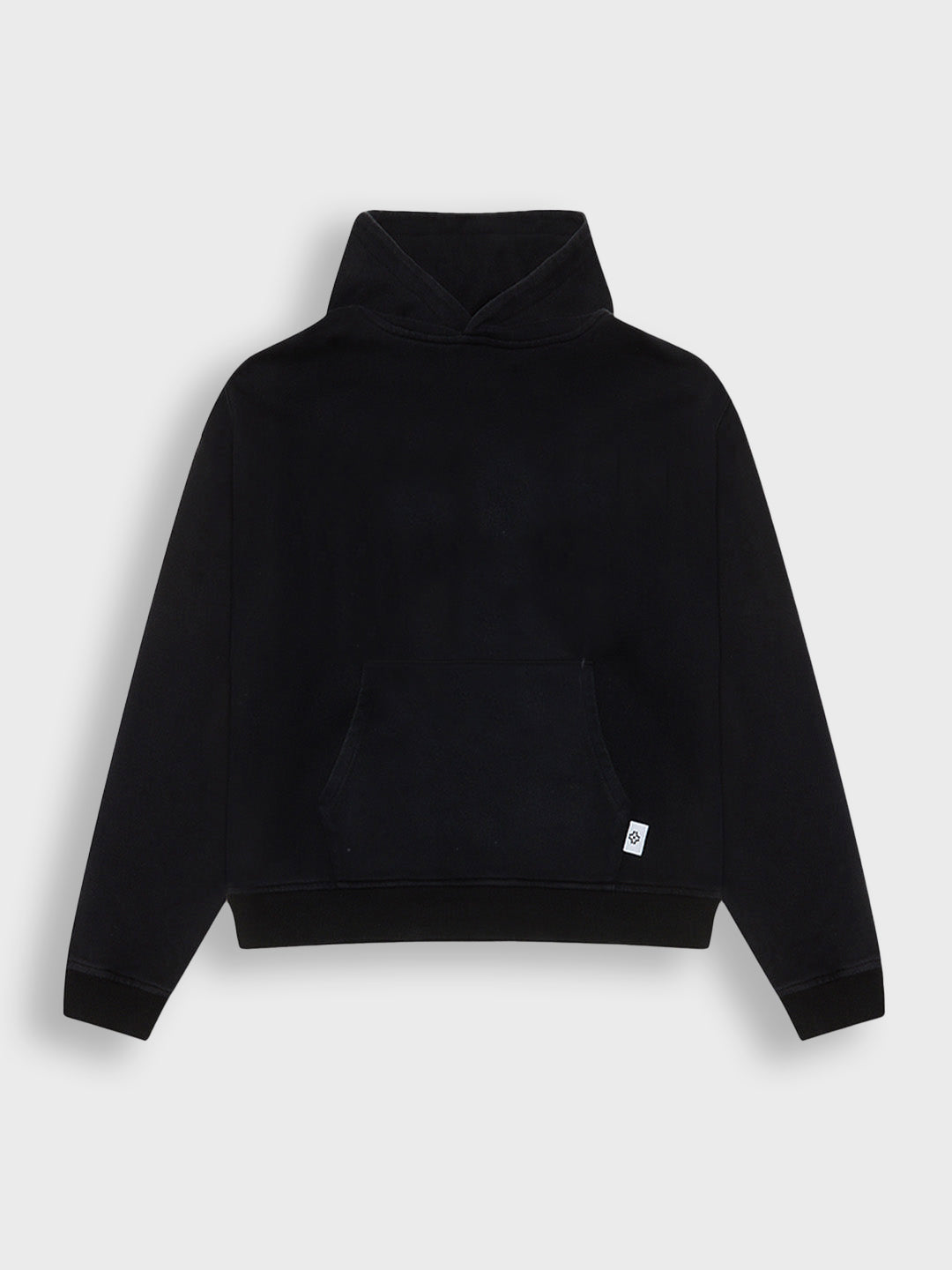 boxy fit hoodie black