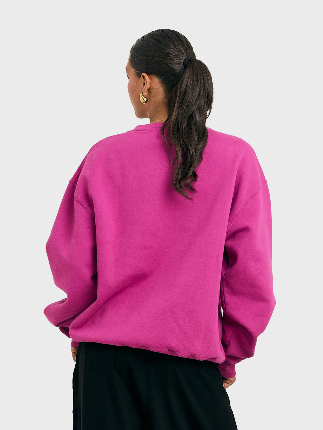 Arbor Antwerp Arbor Flower Crewneck Sweater pink – model achterkant