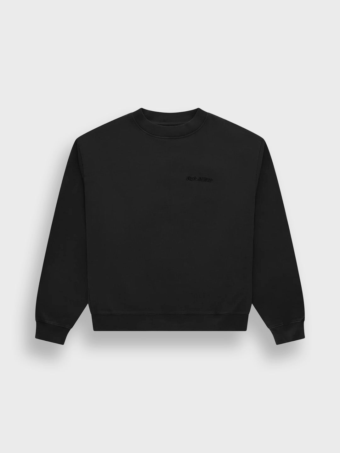 Arbor Antwerp Big Application Crewneck Sweater Black - productfoto voorkant
