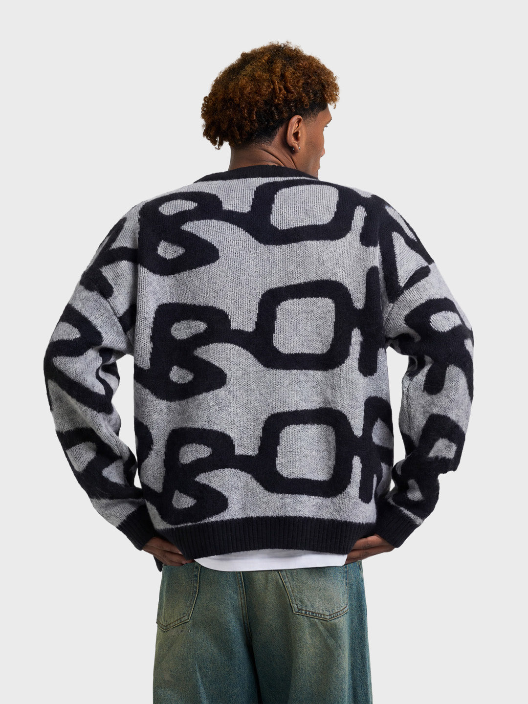 Arbor Antwerp Big Logo Knitted Sweater Black - achterkant