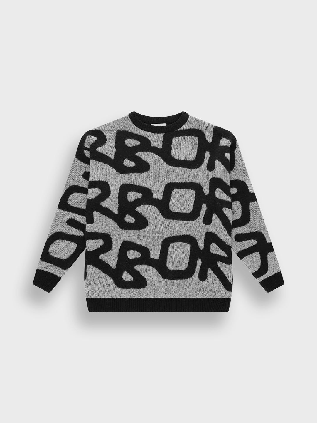 Arbor Antwerp Big Logo Knitted Sweater Black - productfoto voorkant