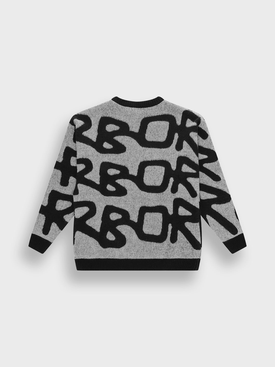 Arbor Antwerp Big Logo Knitted Sweater Black - productfoto achterkant