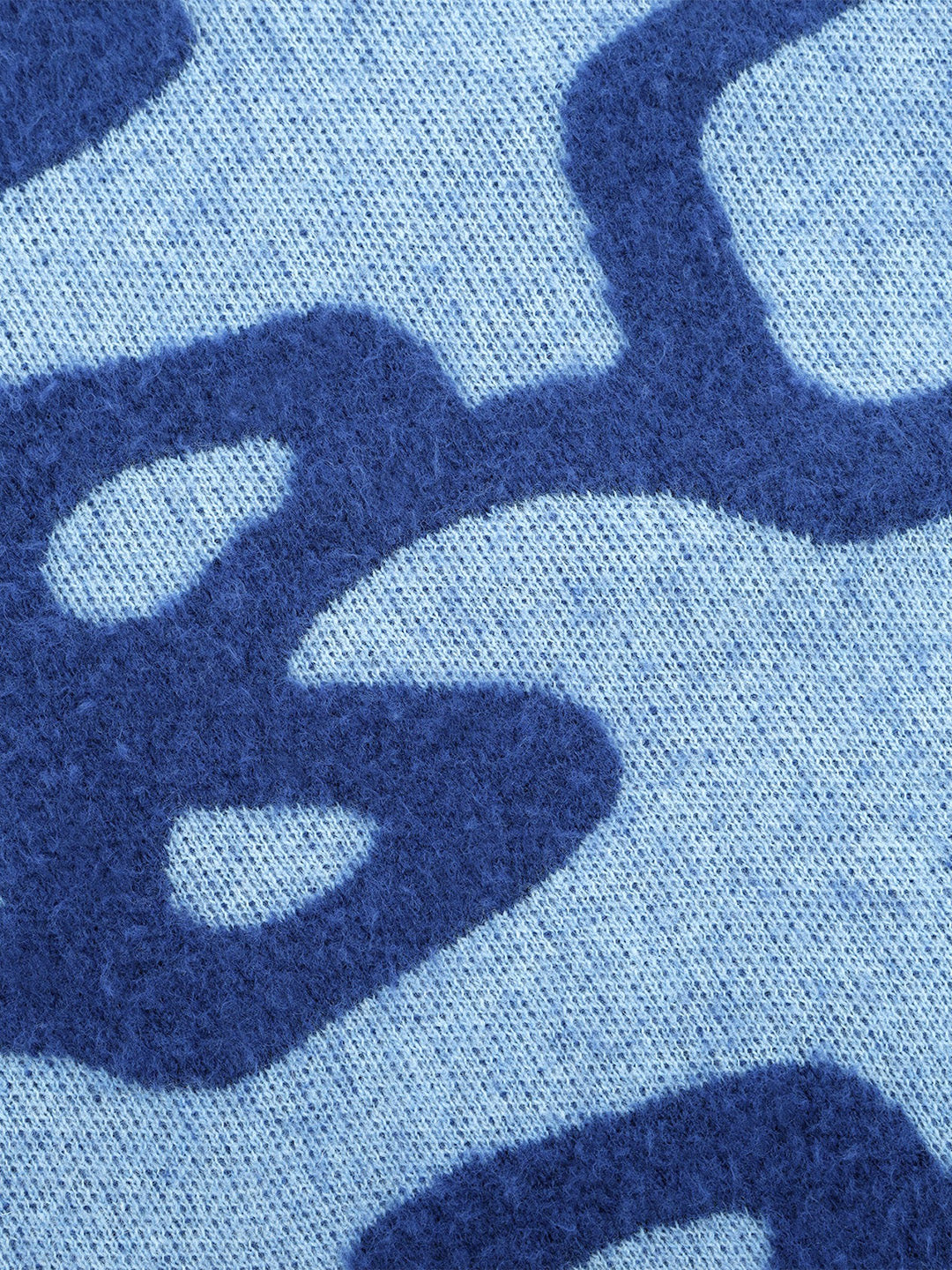 Arbor Antwerp Big Logo Knitted Sweater Blue - close-up