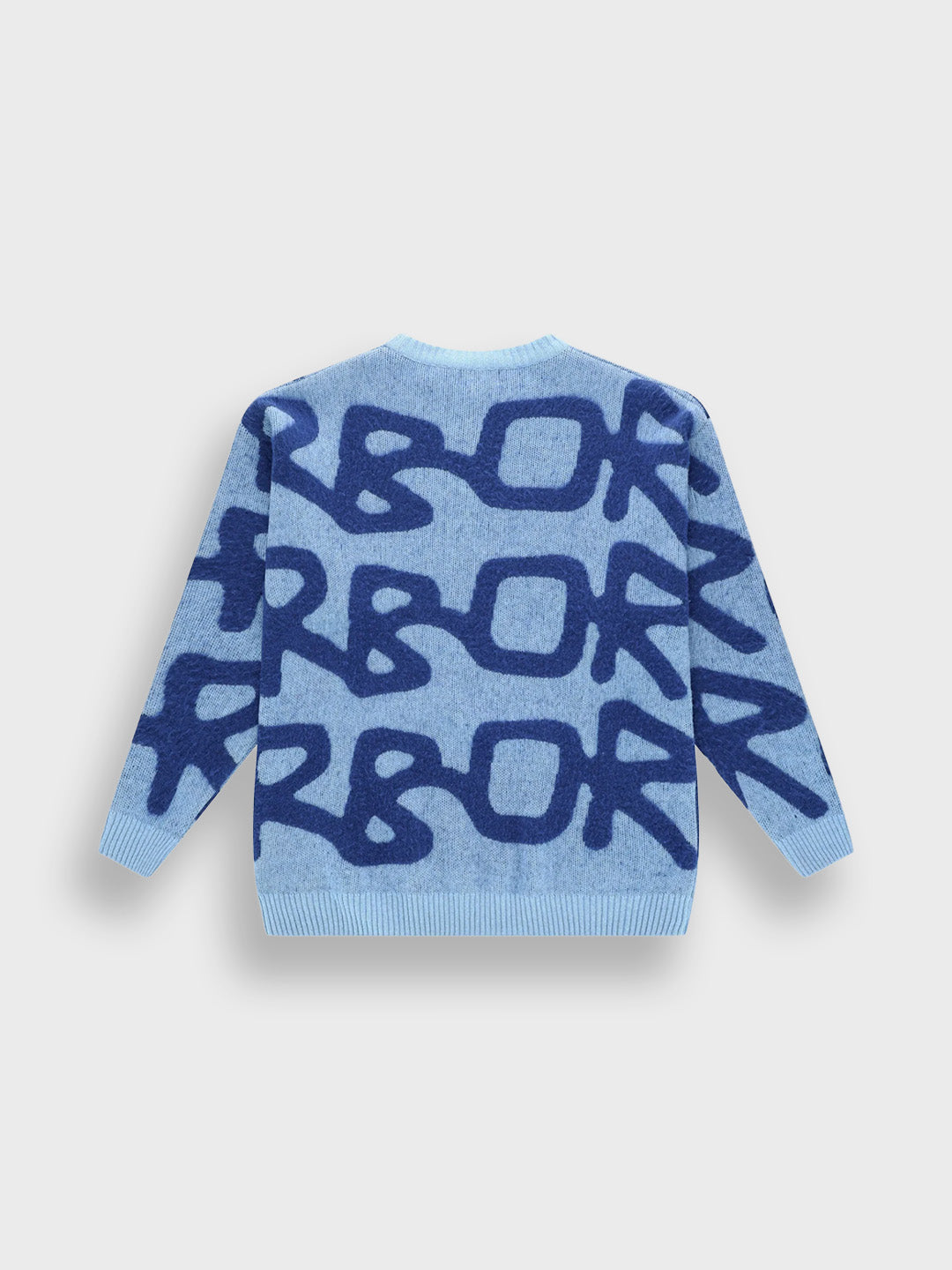 Arbor Antwerp Big Logo Knitted Sweater Blue - productfoto achterkant