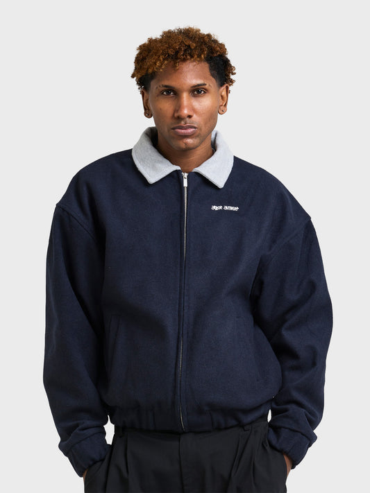 Arbor Antwerp Cropped Fitted Jacket Navy - voorkant