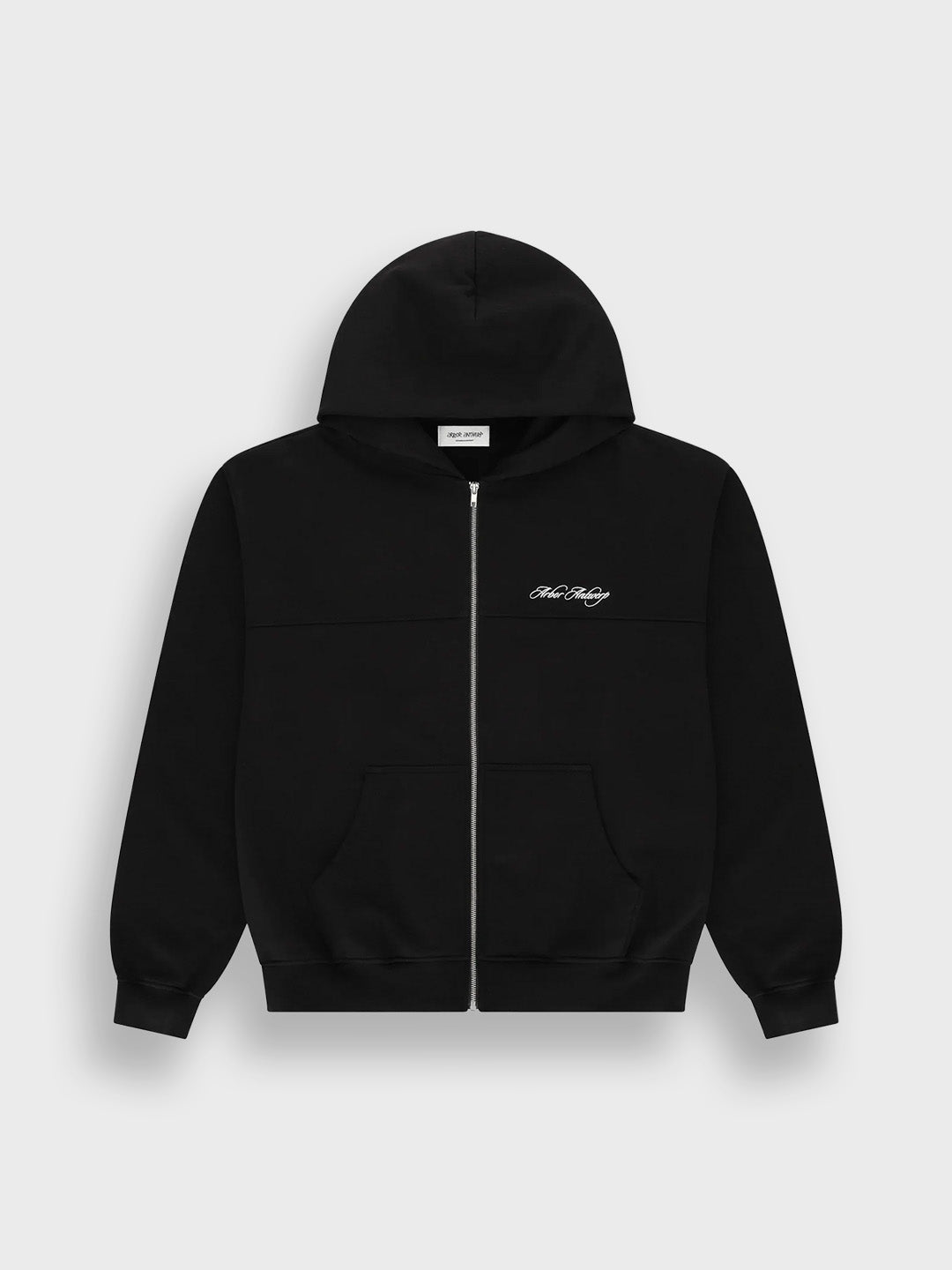 Arbor Antwerp Cursive Zip Hoodie Black - productfoto voorkant