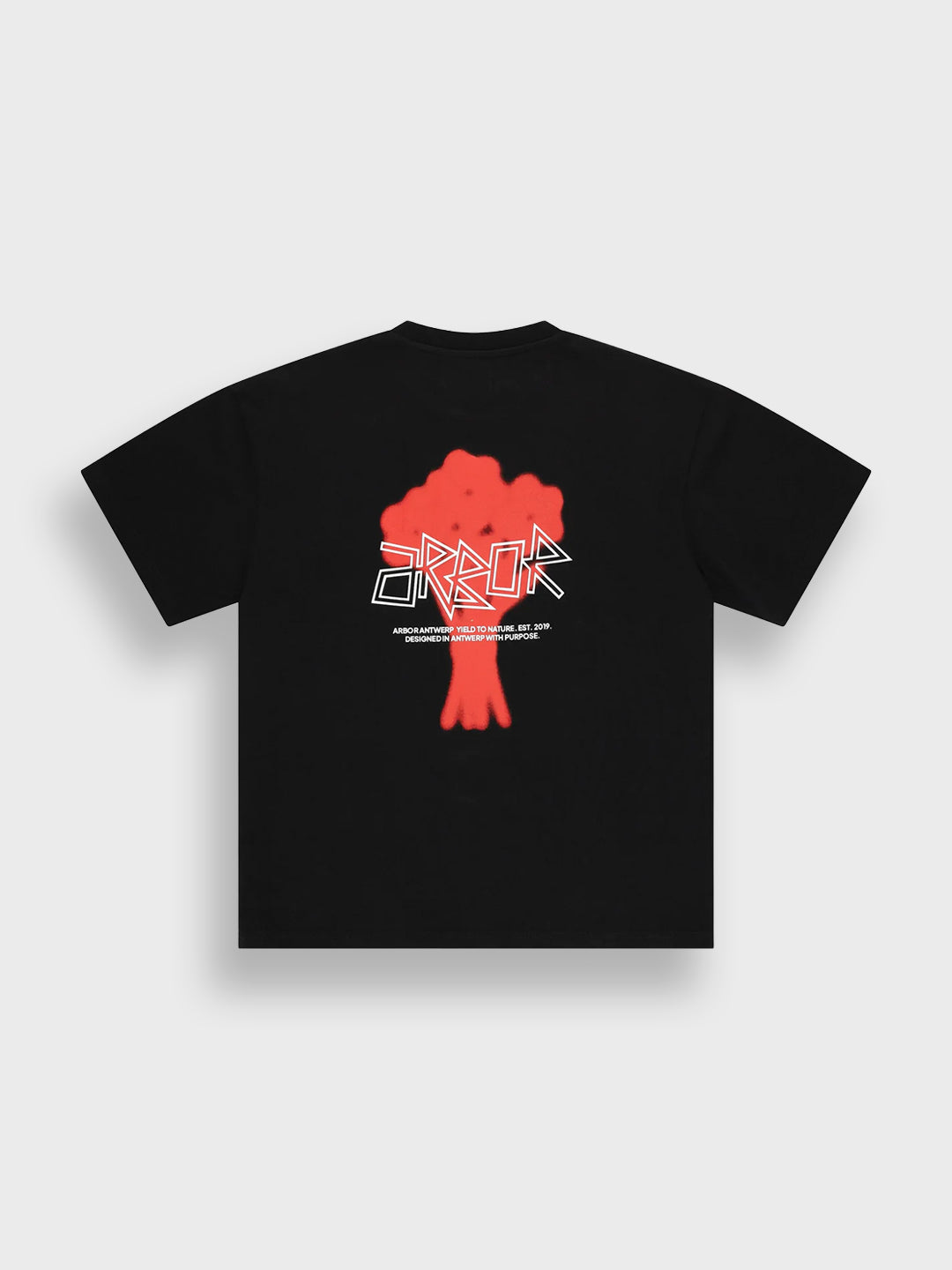Arbor Antwerp Floral Bouquet T-Shirt Black - productfoto achterkant