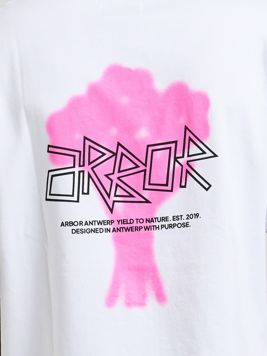 Arbor Antwerp Floral Bouquet T-Shirt White - close-up graphic