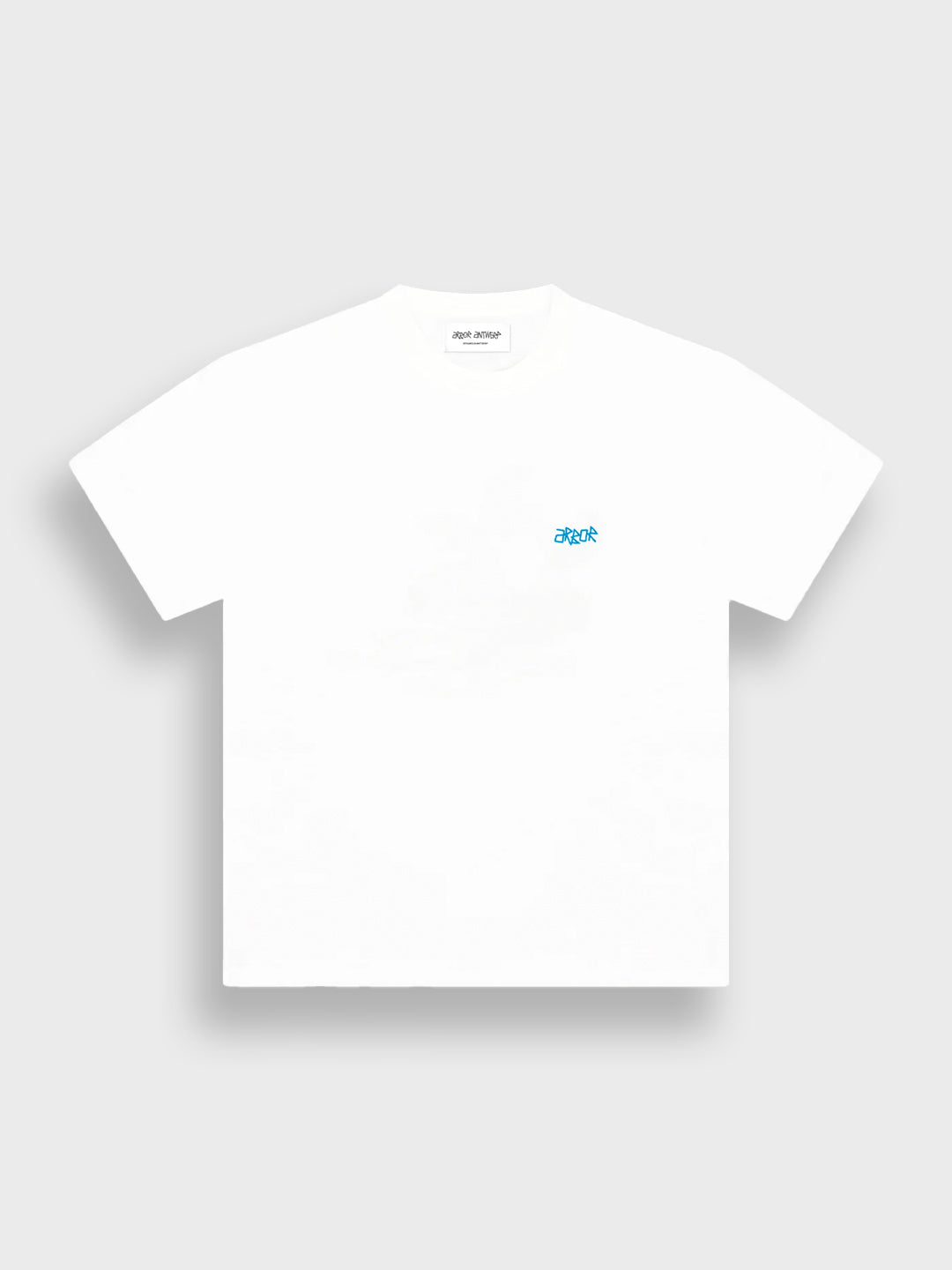 Arbor Antwerp Flower Oasis T-Shirt white blue – product voorkant